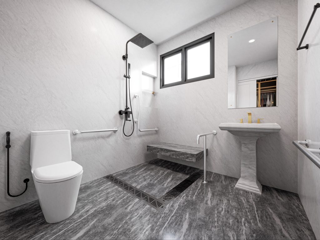 Comfortable Bathroom for the Elderly